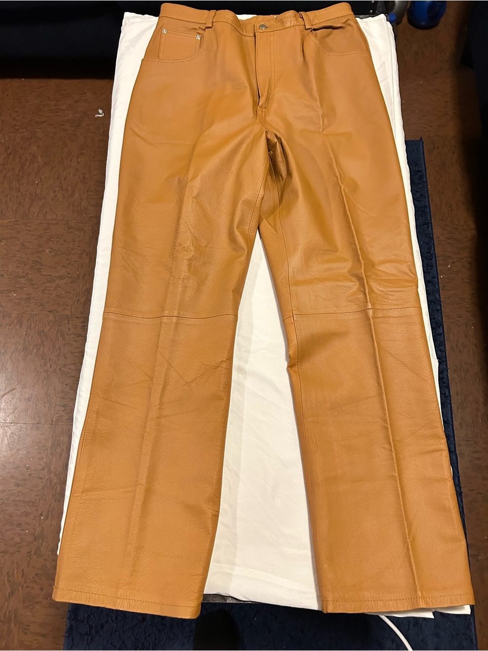 Style works genuine leather pants